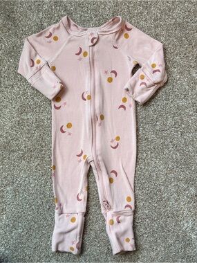 Hanna Andersson Newborn Pink Moon Stars Zip Sleeper TENCEL Modal Celestial